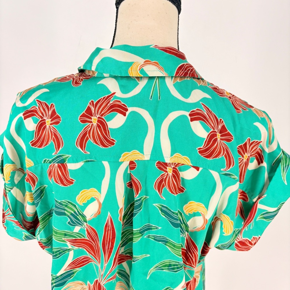INC International Concepts Floral Print Short Sleeve Button-Up Shirt - Picture 5 of 9